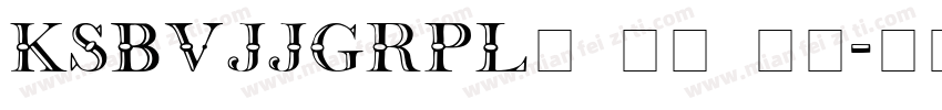 KSBVJJGRPL0 31 00字体转换